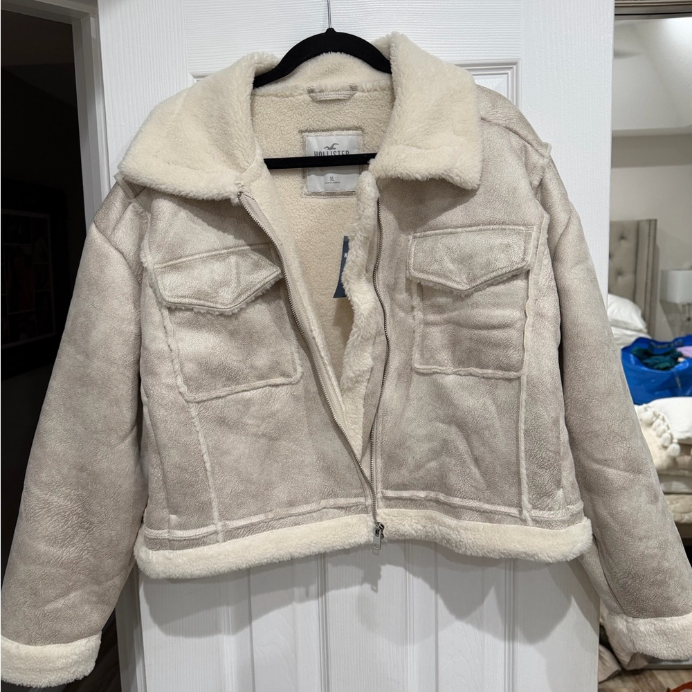 Hollister Cream Teddy Jacket